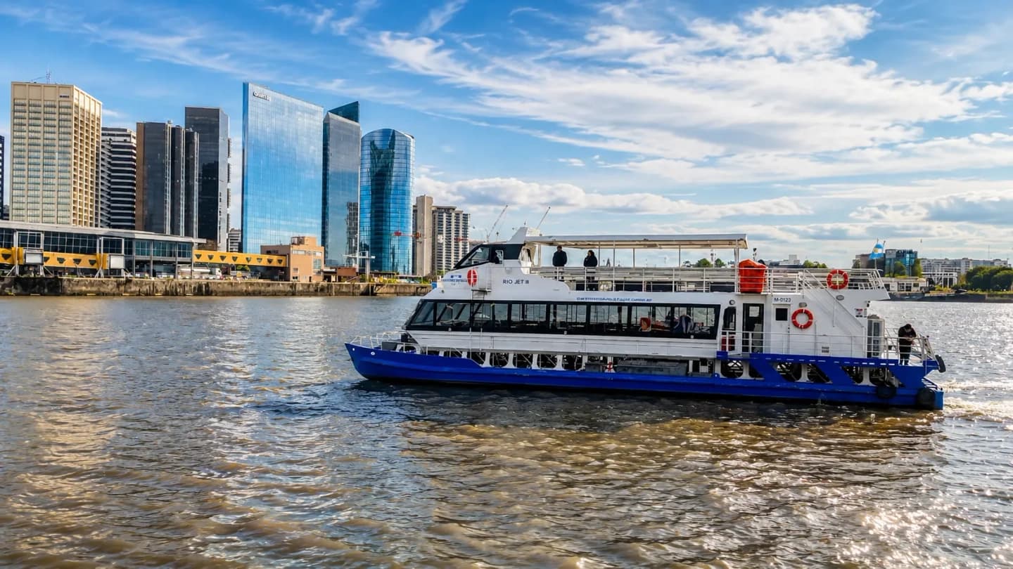 Buenos Aires Postcard Navigation from Pto. Madero Round Trip