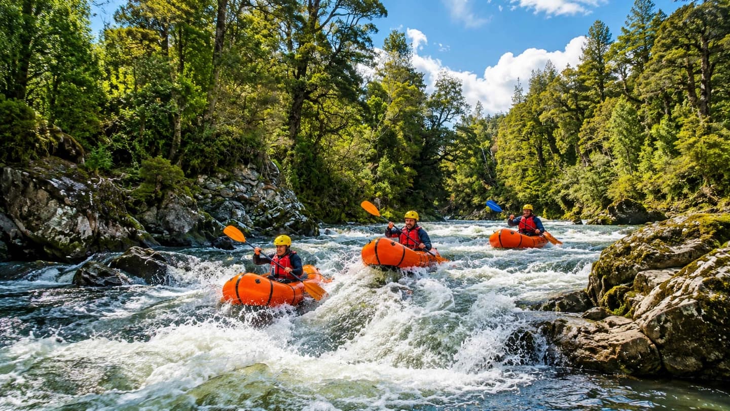 Packraft en el Río Liucura desde Pucón