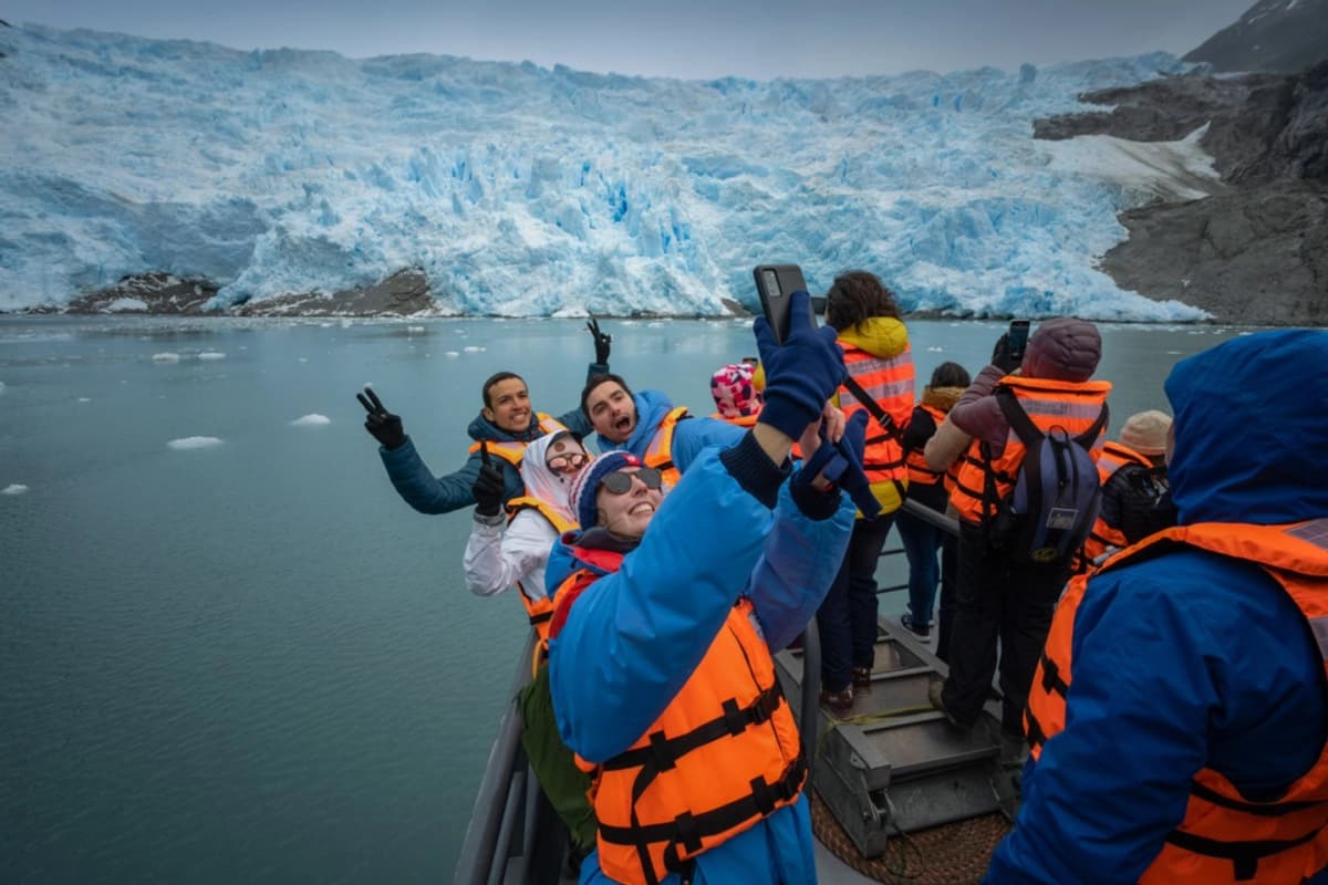 Avistamiento de ballenas, fauna marina y glaciares en el Estrecho de Magallanes, Parque Francisco Coloane