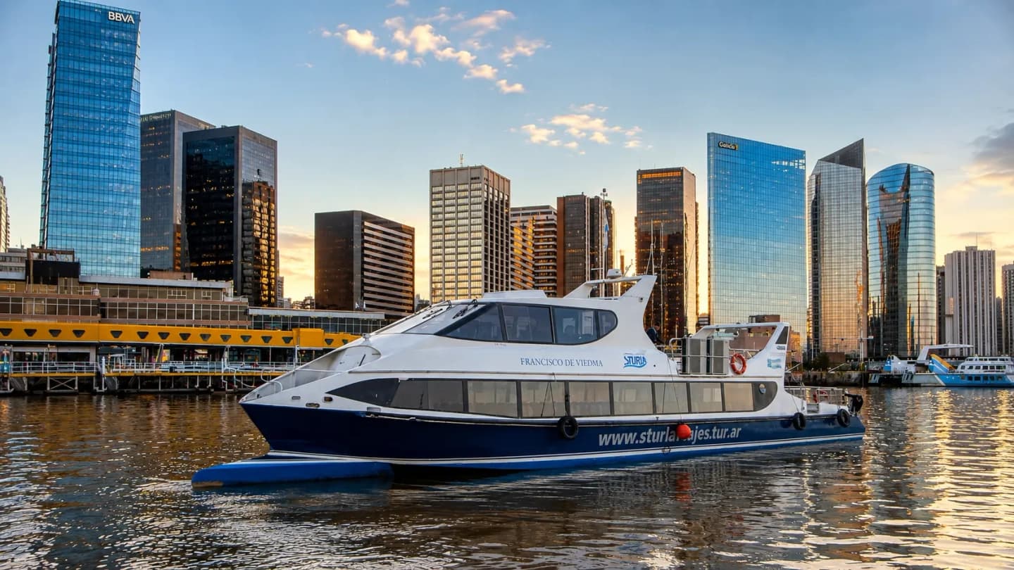 Buenos Aires Postcard Navigation from Puerto Madero