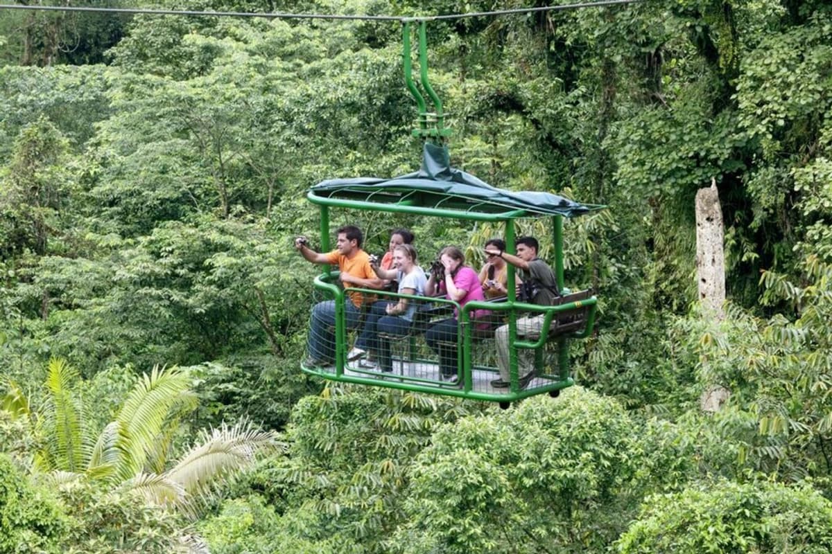 Excursión al Bosque Lluvioso con Tranvía Aéreo-Tour bote Rio Sarapiquí y Senderos en Reserva Privada