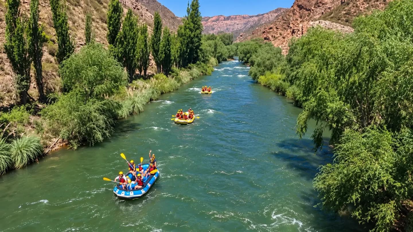 Rafting on the Atuel River in San Rafael