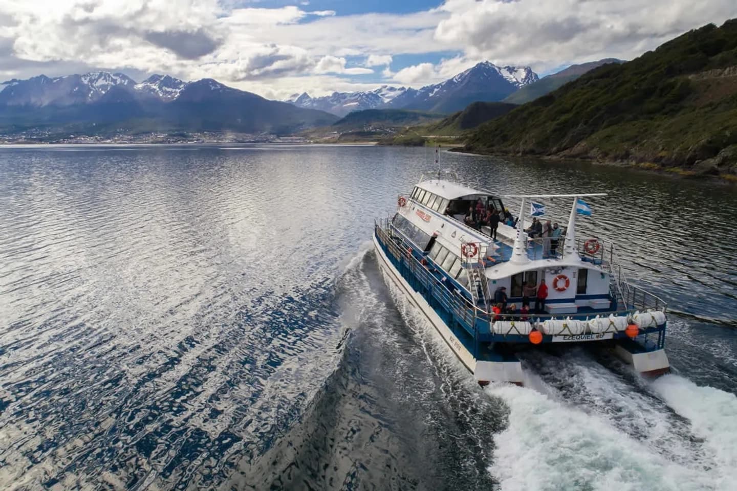 Catamaran Navigation to Bird Island, Sea Lion Island, Les Eclaireurs Lighthouse and Beagle Channel