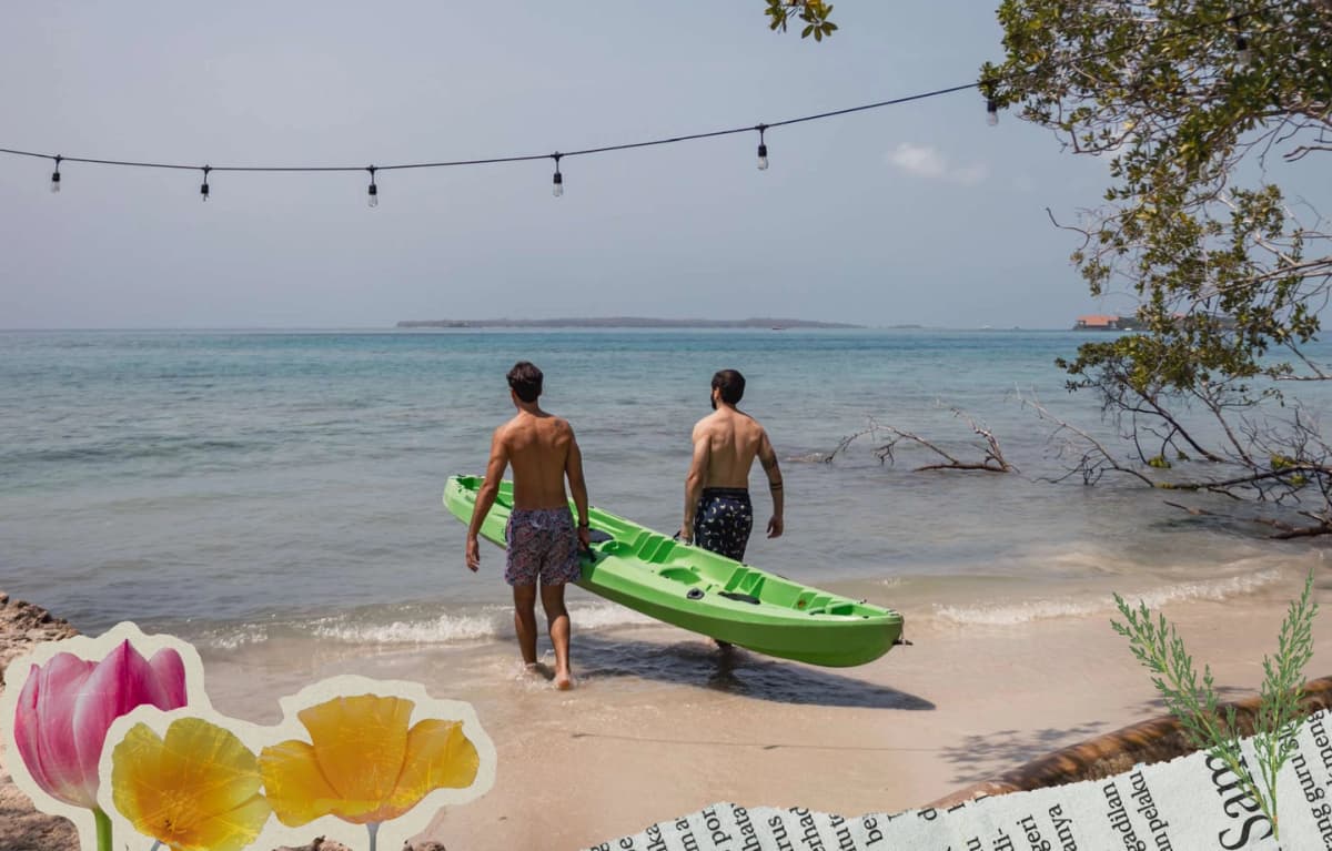Excursión a la isla: a través del agua y la arena