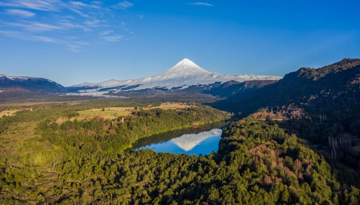 Trek to Laguna Negra with a View of Llaima Volcano