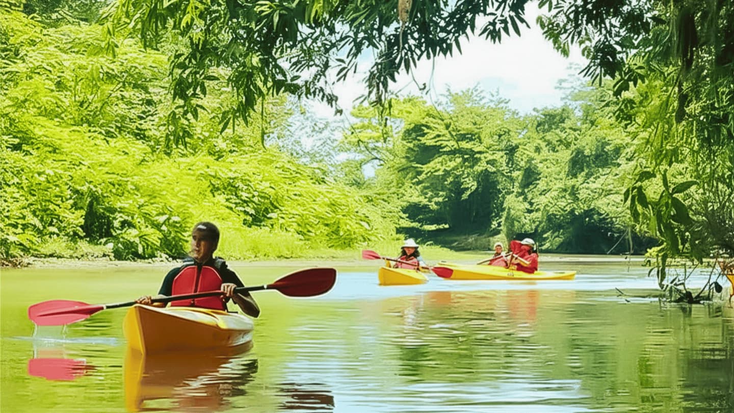 Kayak en la Selva Lacandona por el Río Lacantún