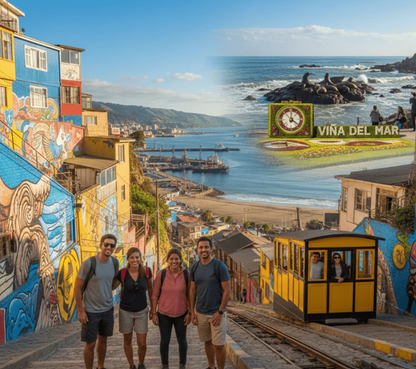Tour to Valparaíso, Viña del Mar and Reñaca from Santiago