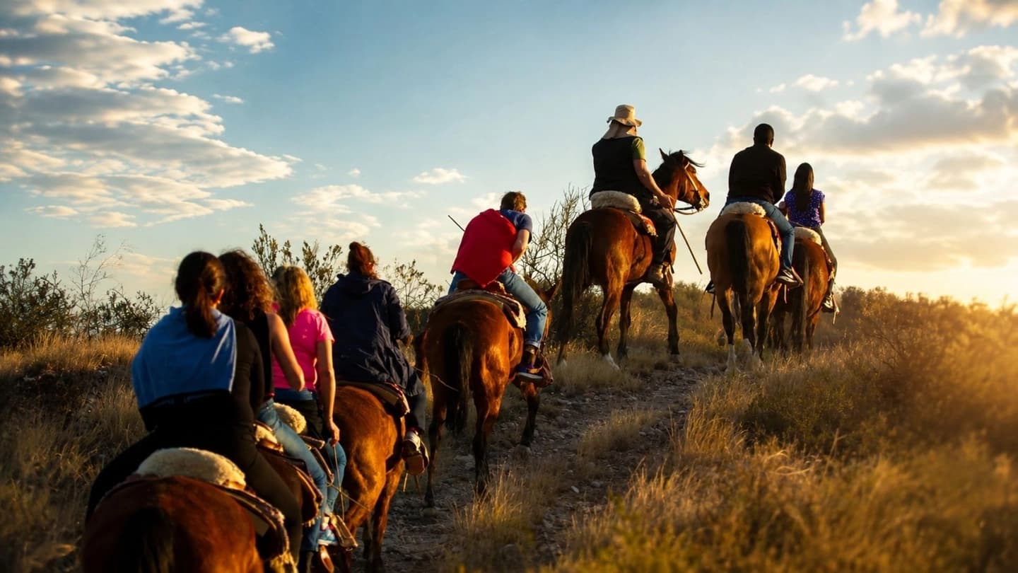 Sunset Horseback Ride with Creole Barbecue in Lunlunta from Mendoza