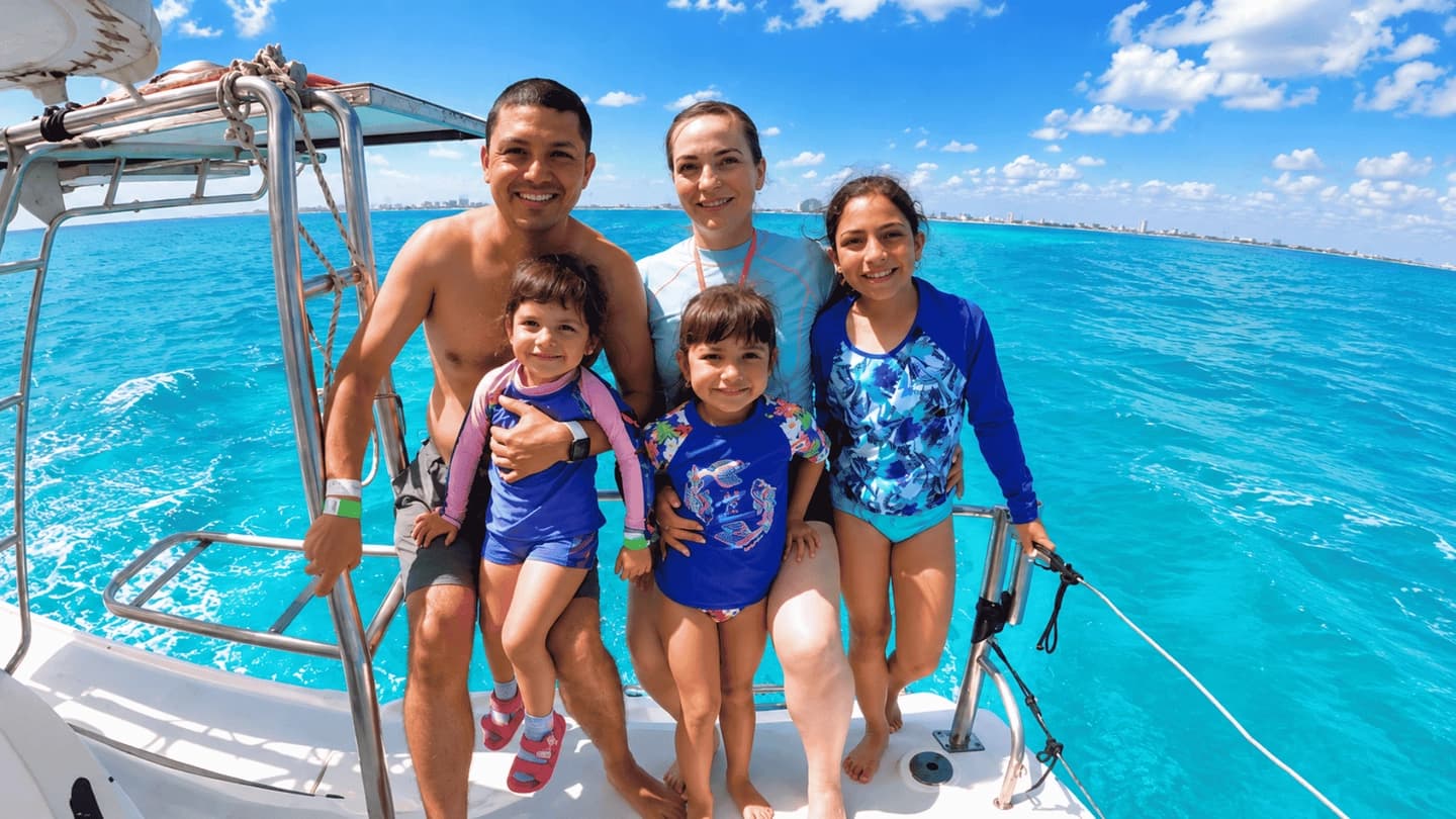 Paseo en catamarán a Isla Mujeres desde Puerto Morelos