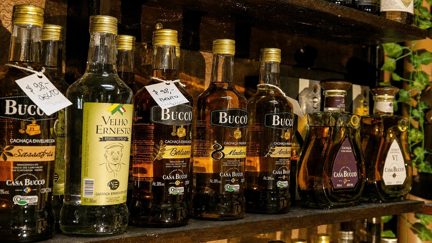 Degustación de cachaças y licores en Porto Alegre