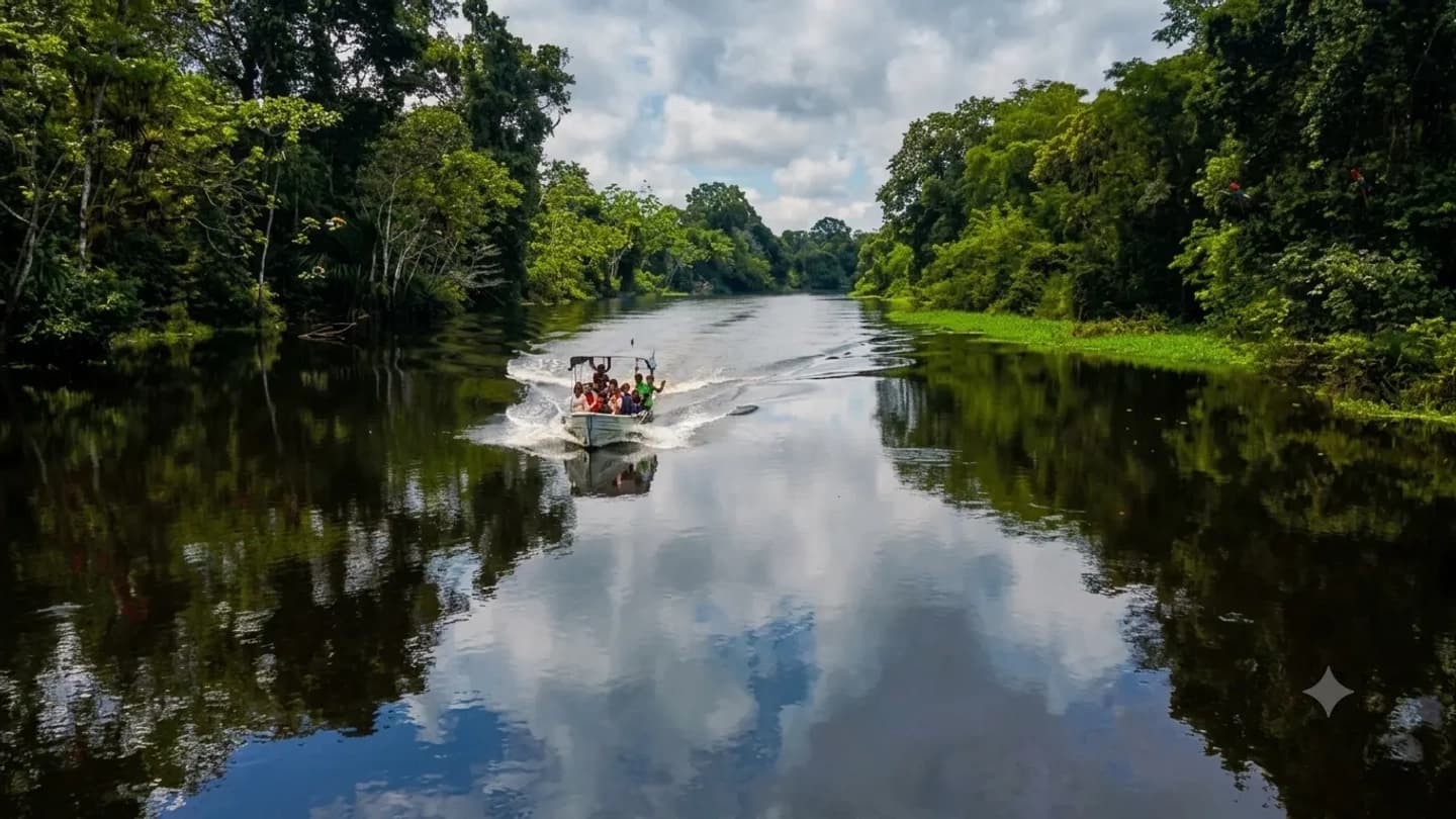 Reserva Nacional Pacaya Samiria en zona del río Marañón desde Iquitos
