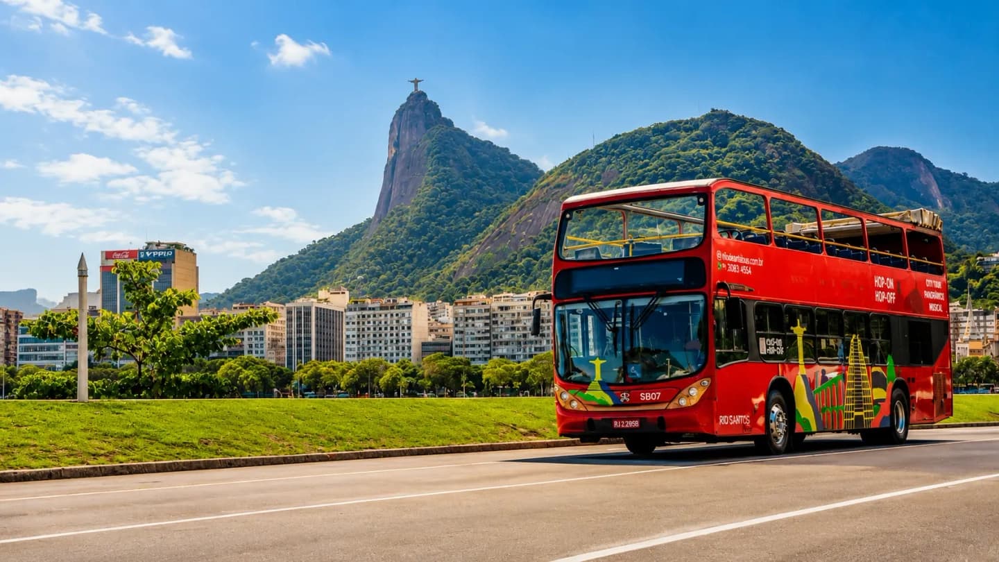 City Tour Panorámico Hop-On Hop-Off por Río de Janeiro con Rio Samba Bus