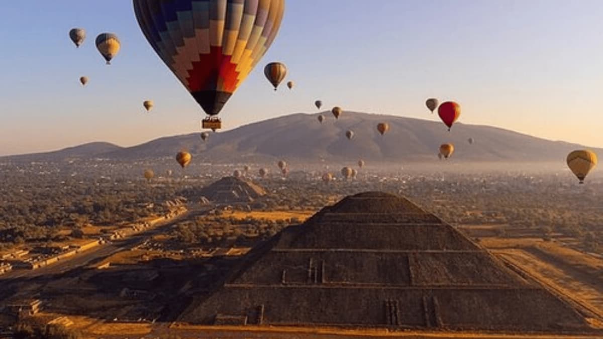 Vuelo en globo en Teotihuacán y Basílica de Guadalupe día completo