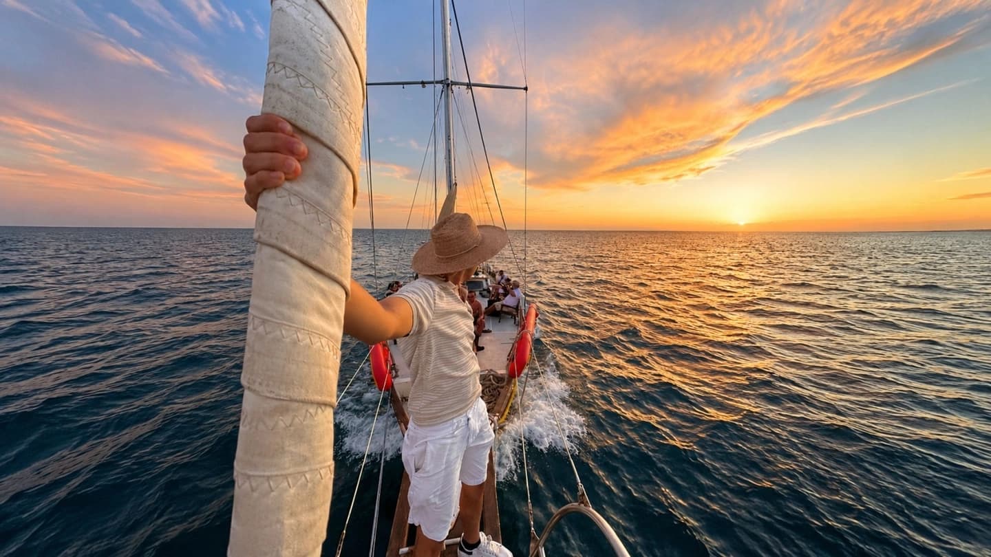 Paseo en velero al atardecer con visita a Taganga desde Santa Marta
