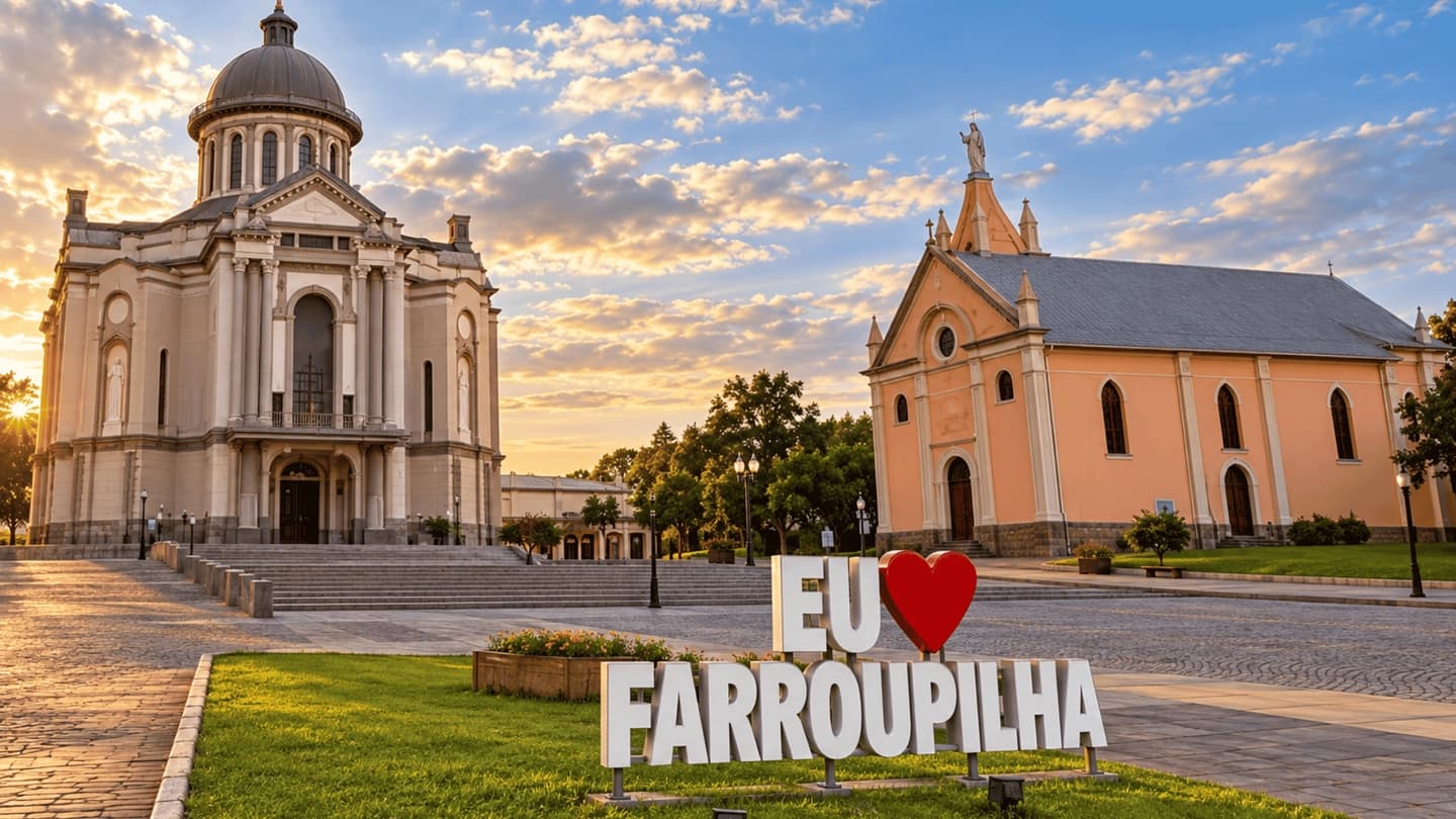 Tour de compras en Farroupilha y Santuario de Nuestra Señora de Caravaggio