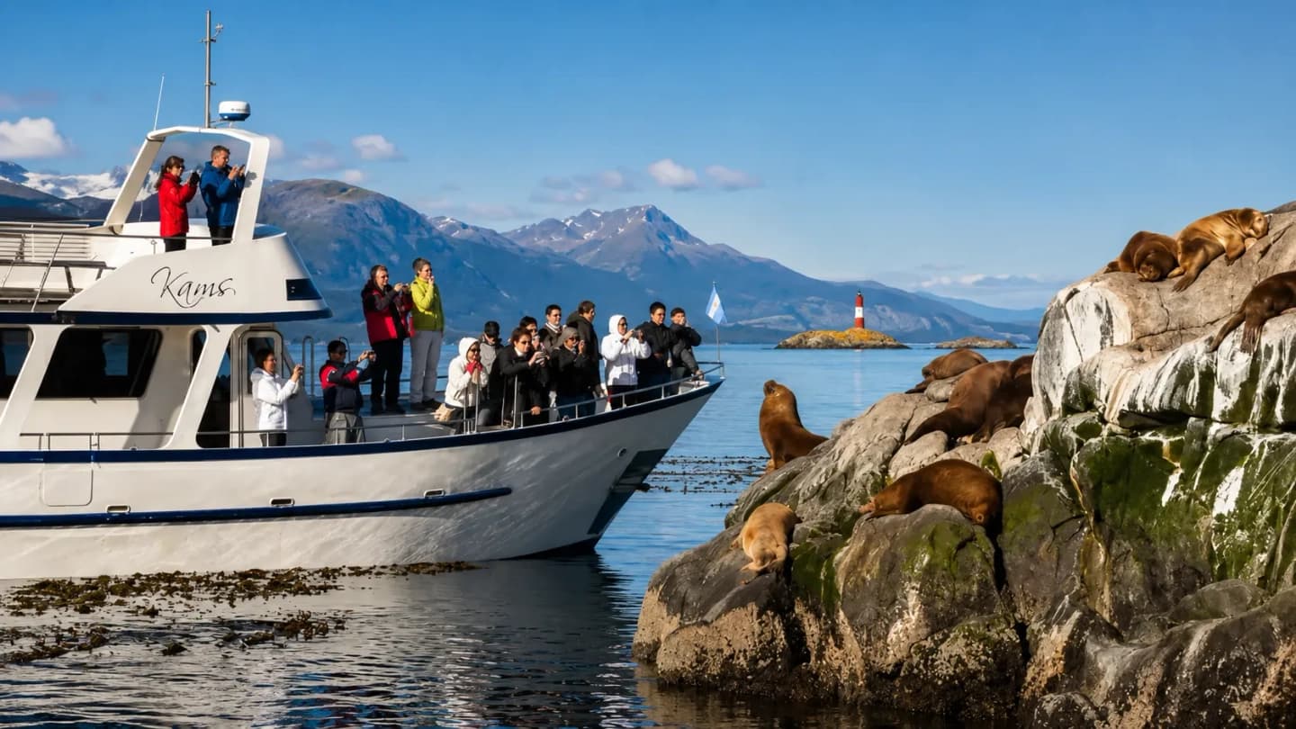 Navegación en Yate a Islas Alicia, de los Pájaros y Lobos, Faro Les Eclaireurs con Caminata en Isla Bridges