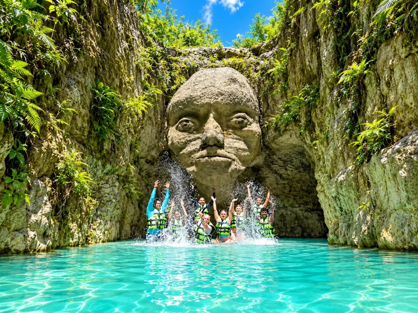 Río Sagrado, cascada y Blue Lagoon en Bávaro desde Punta Cana