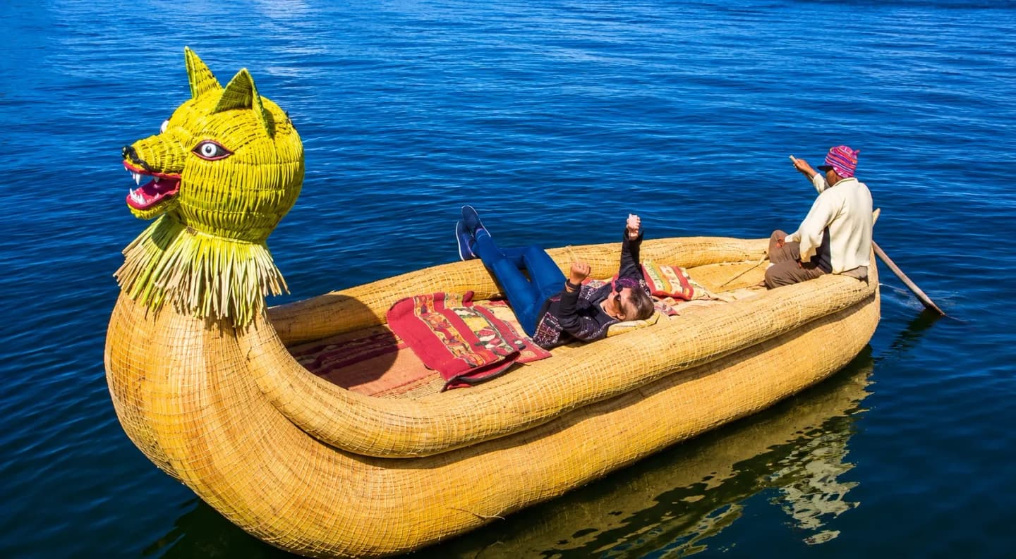 Uros Islands Tour with Floating Lodge 2 Days 1 Night in Puno