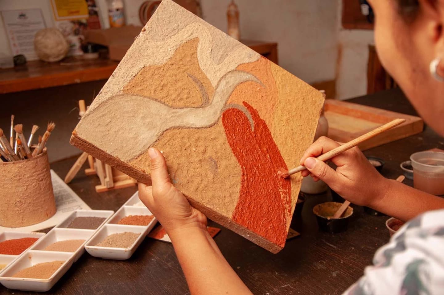 Taller de Pinturas con Tierra en Villa de Leyva