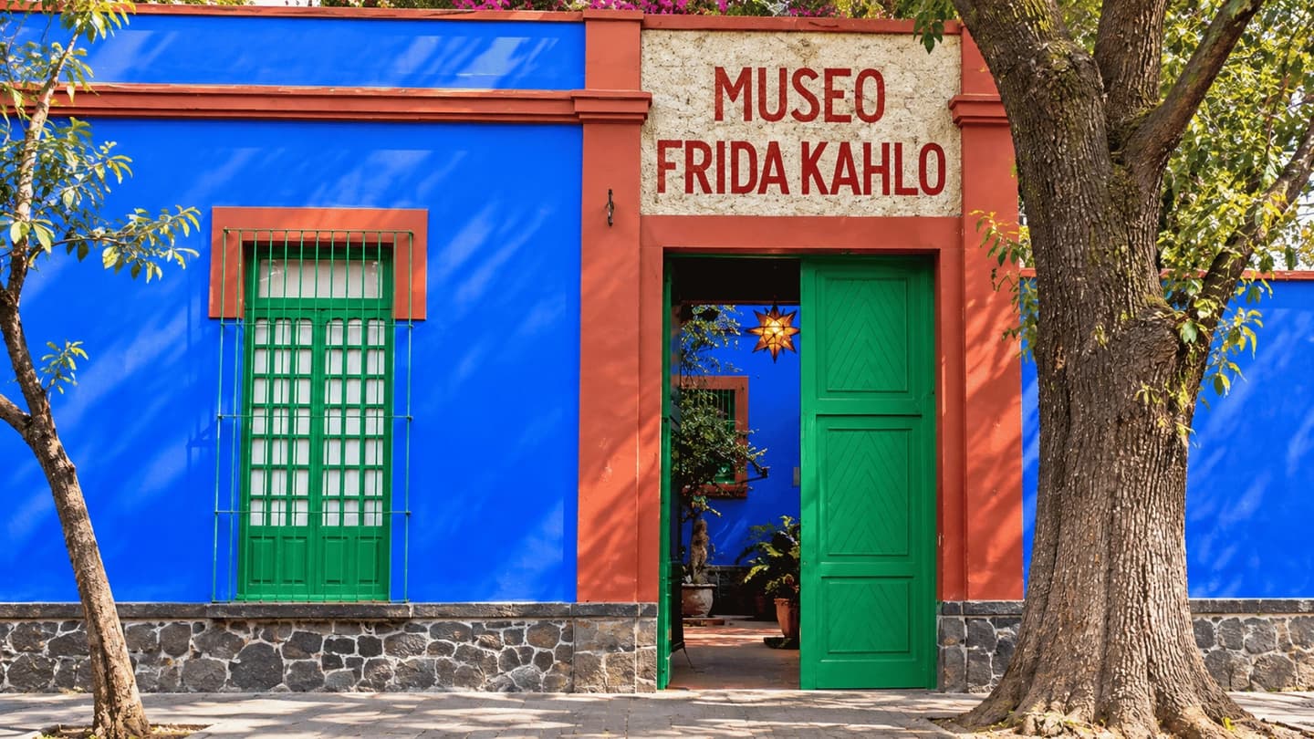 Entrada a la Casa Azul de Frida Kahlo en Coyoacán