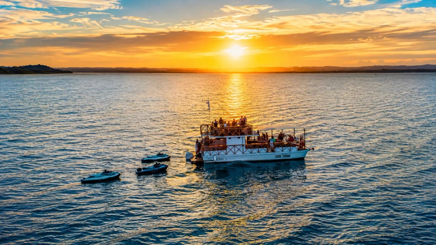 Paseo en catamarán al atardecer desde Morro de São Paulo